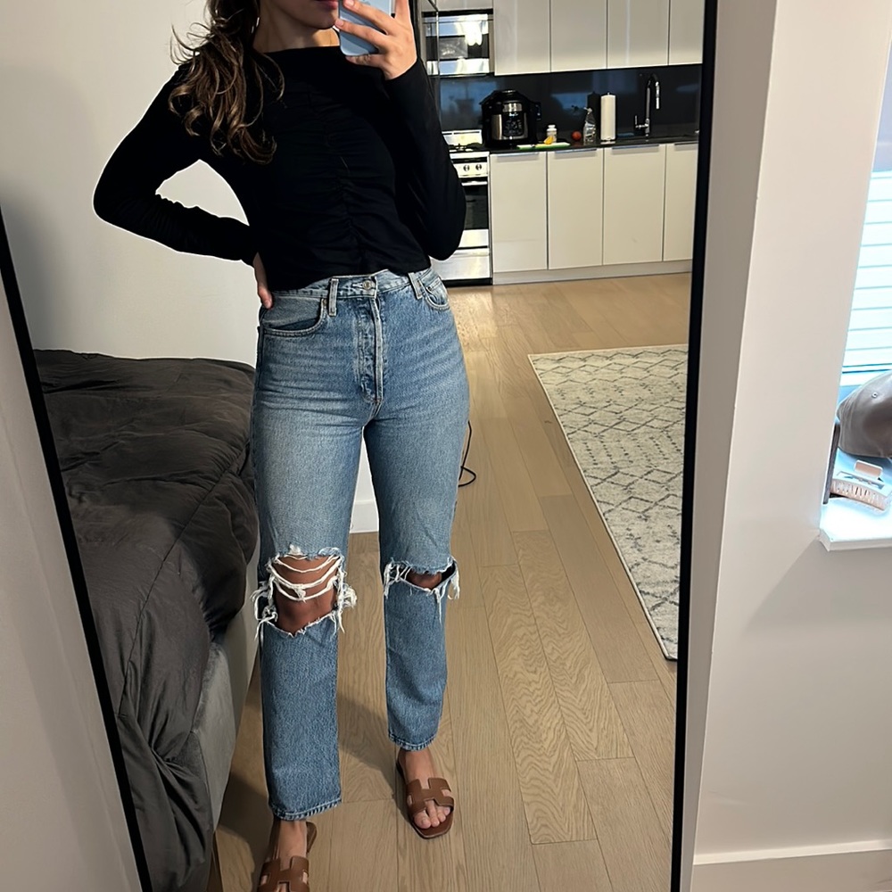 Agolde Distressed Pinch Waist Jeans 26
